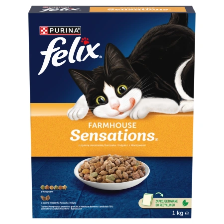 Felix Farmhouse Sensations Z Mieszanką Kurczaka I Indyka I Z Warzywami 1kg