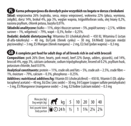 Dolina Noteci Premium Dorsz Z Brokułami 150g