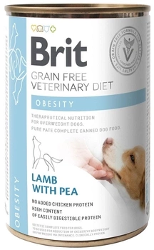 Brit Grain Free Veterinary Diet Dog Obesity Z Jagnięcina I Groszkiem 400g