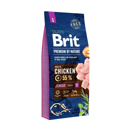 Brit Premium By Nature Junior S Z Kurczakiem 8kg