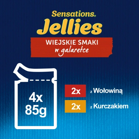 Felix Sensations Jellies Karma Dla Kota Wiejskie Smaki W Galaretce 4x85g