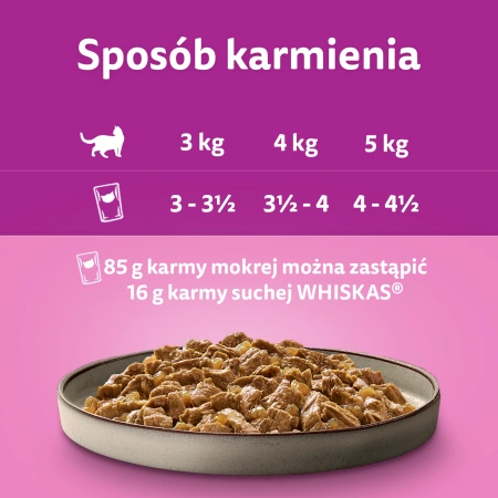 Whiskas Adult Saszetki 40 x 85g Drobiowe Frykasy Mokra Karma