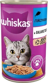 WHISKAS Mokra Karma Dla Kota 1+ Z Tuńczykiem W Galaretce 400g
