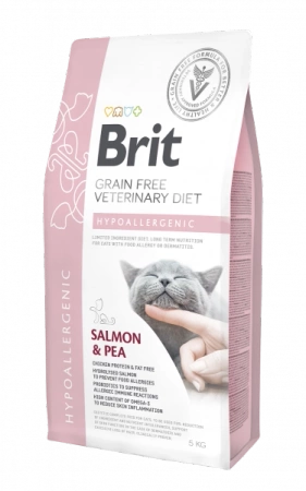 Brit Grain Free Veterinary Diet Cat Hypoallergenic Łosoś Z Groszkiem 2kg