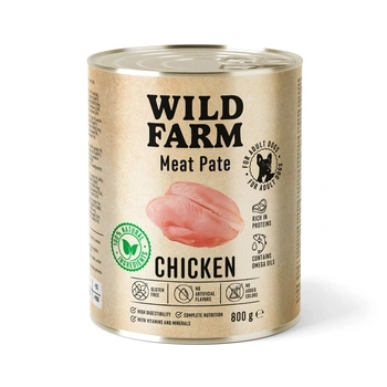 Wild Farm Pate Karma Mokra Dla Psa Z Kurczakiem Bezglutenowa 800g