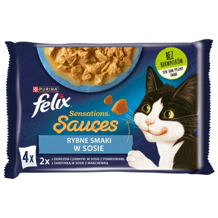 Felix Sensations Sauces Karma Dla Kota Smaki Rybne W Sosie 4x85g