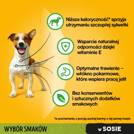 Pedigree Mokra Karma Dla Dorosłych Psów Saszetka Mix Smaków (Z Kurczakiem I Warzywami, Z Wołowiną I Warzywami, Z Indykiem I Marchewką, Z Wołowiną I Jagnięciną) 40x100g