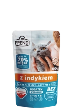 Frendi Kawałki W Delikatnym Sosie Z Indykiem 100g