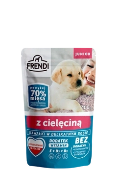 Frendi- Junior, Kawałki w delikatnym sosie z cielęciną 100g