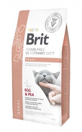 Brit Grain Free Veterinary Diet Cat Renal Jajko Z Groszkiem 2kg