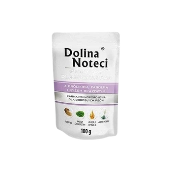 Dolina Noteci Premium Dla Psów Małych Ras Z Królikiem, Fasolką I Ryżem 100g