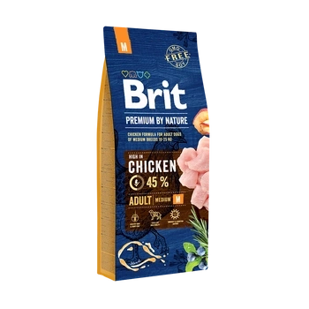 Brit Premium By Nature Adult M Z Kurczakiem 15kg