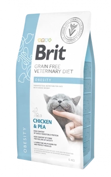 Brit Grain Free Veterinary Diet Cat Obesity Kurczak Z Groszkiem 5kg
