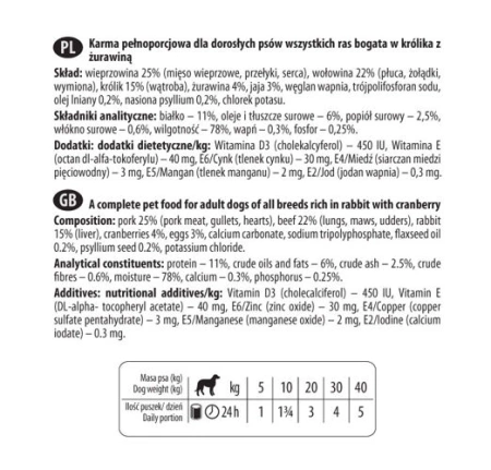 Dolina Noteci Premium Królik Z Żurawiną 150g