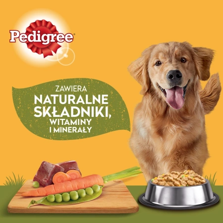 Pedigree Mokra Karma Dla Dorosłych Psów Saszetka Mix Smaków (Z Kurczakiem I Warzywami, Z Wołowiną I Warzywami, Z Indykiem I Marchewką, Z Wołowiną I Jagnięciną) 40x100g