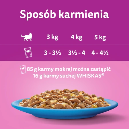 Whiskas Adult Saszetki 40 x 85g Rybne Przysmaki - Mokra Karma Dla Kota