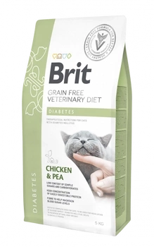 Brit Grain Free Veterinary Diets Cat Diabetes Kurczak Z Groszkiem 5kg
